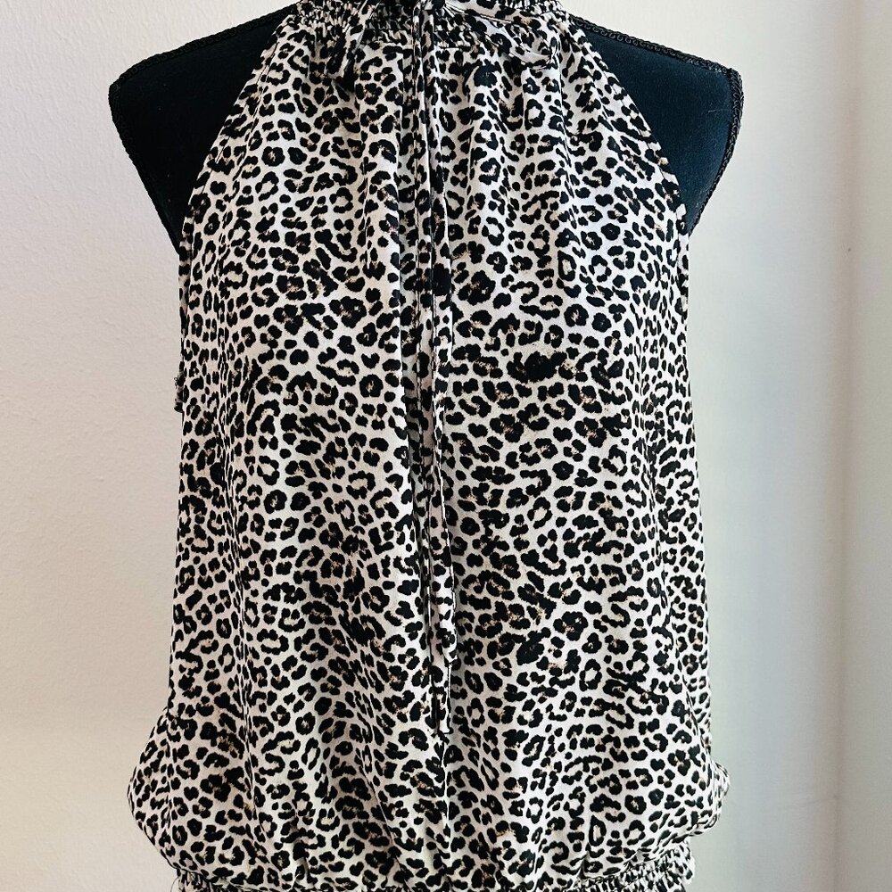 Soho New York & Company Sleeveless Leopard Blouse